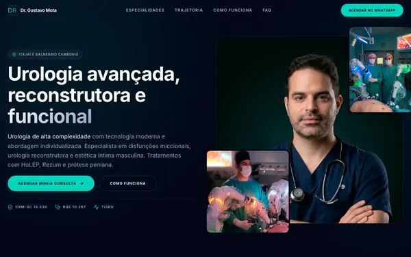 Site do Dr. Gustavo Mota, urologista