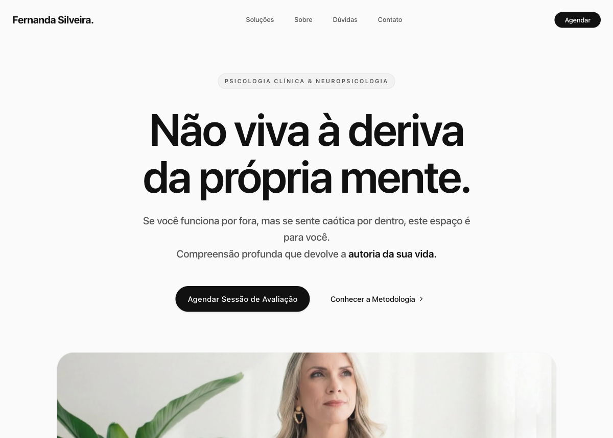Site da Fernanda Silveira, psicóloga